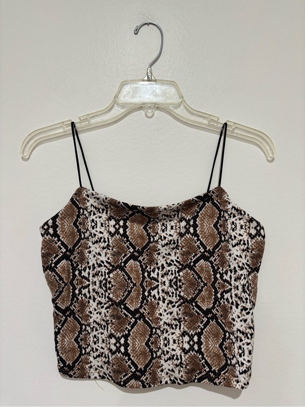 Snake Print Cami Top & Skirt Set - Brown/Black